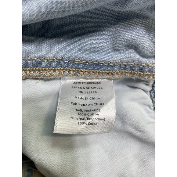 Veronica Beard 'Tijana' Blue Cotton Chambray Short Size S - Picture 5 of 5